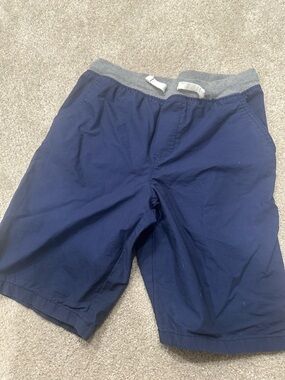 Carter's Navy Shorts with Gray Ribbed Waistband